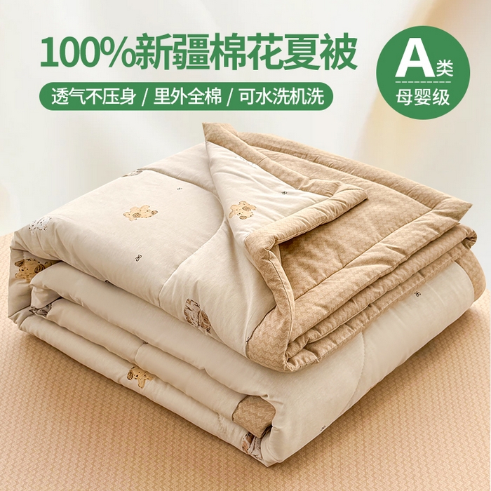 91家纺网 家纺一手货源 找家纺 （总）寝美资家居 2026新款A类里外全棉夏凉被四件套-风格一