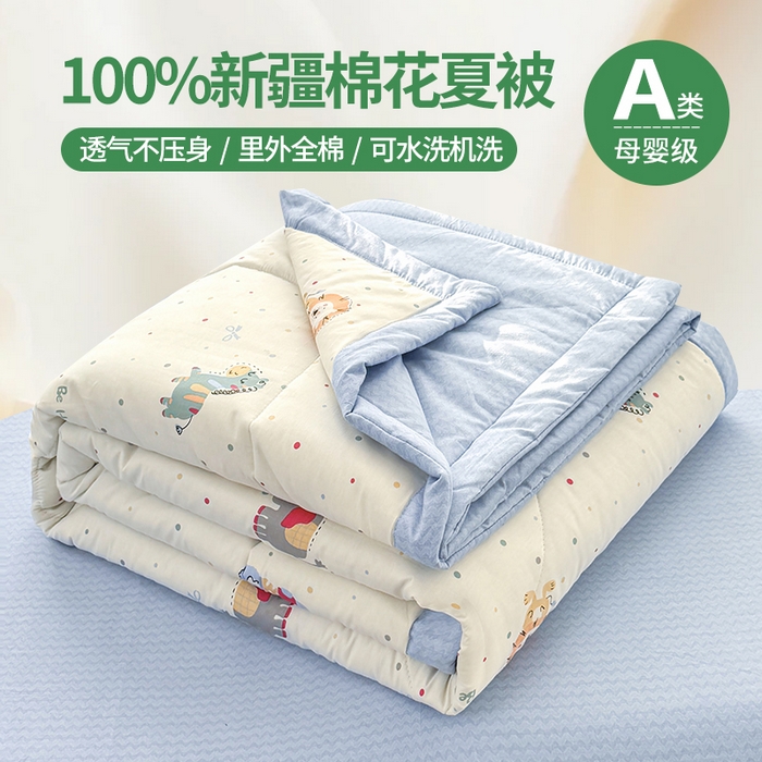 91家纺网 家纺一手货源 找家纺 （总）寝美资家居 2026新款A类里外全棉夏凉被四件套-风格一