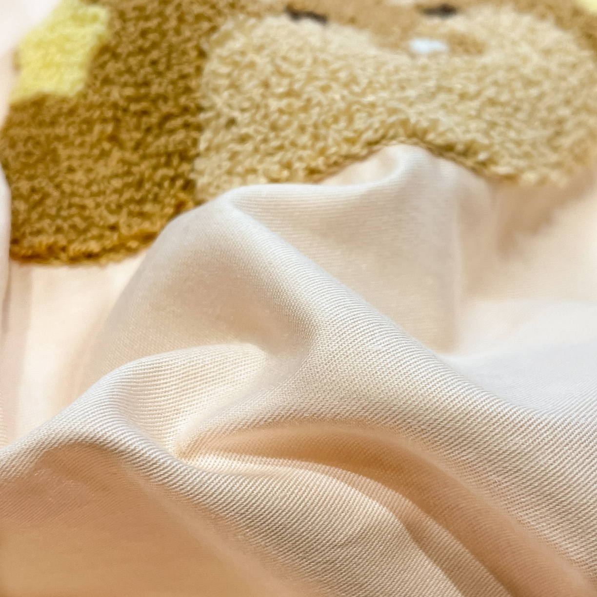 91家纺网 家纺一手货源 找家纺 乐美家纺 2026新款春夏软萌全棉毛巾绣系列四件套 西红柿腊肠狗