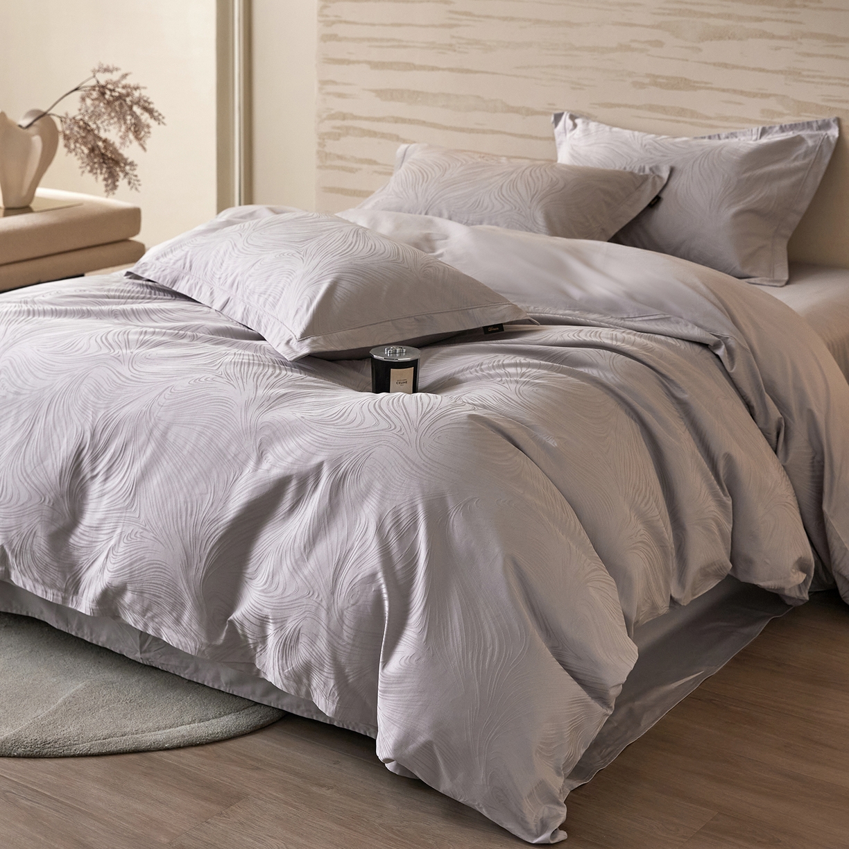 91家纺网 家纺一手货源 找家纺 （总）梧桐树 2026新款60支长绒棉提花高奢系列四件套