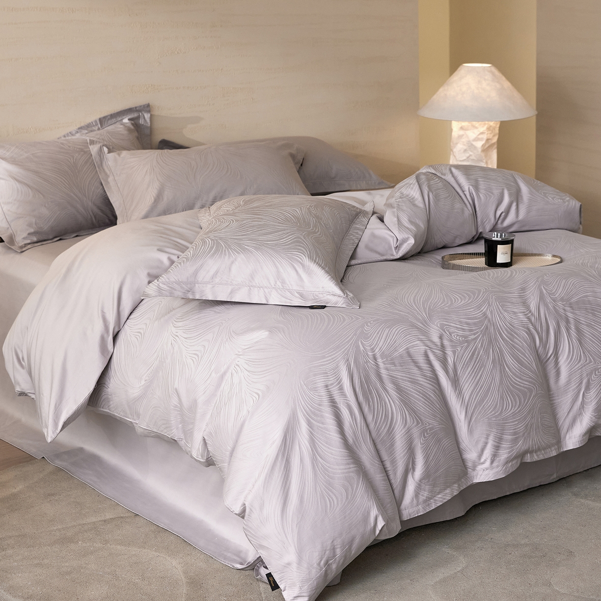 91家纺网 家纺一手货源 找家纺 （总）梧桐树 2026新款60支长绒棉提花高奢系列四件套