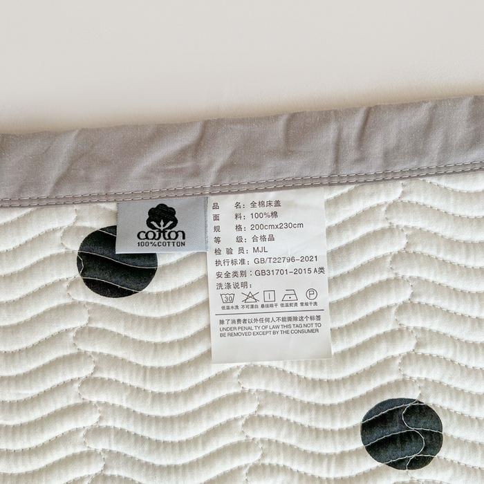 91家纺网 家纺一手货源 找家纺 梦精灵家纺 2026新款纯棉床盖四件套全棉绗缝夹棉防滑床单四季通用榻榻米单人学生宿舍 浪漫波点AA