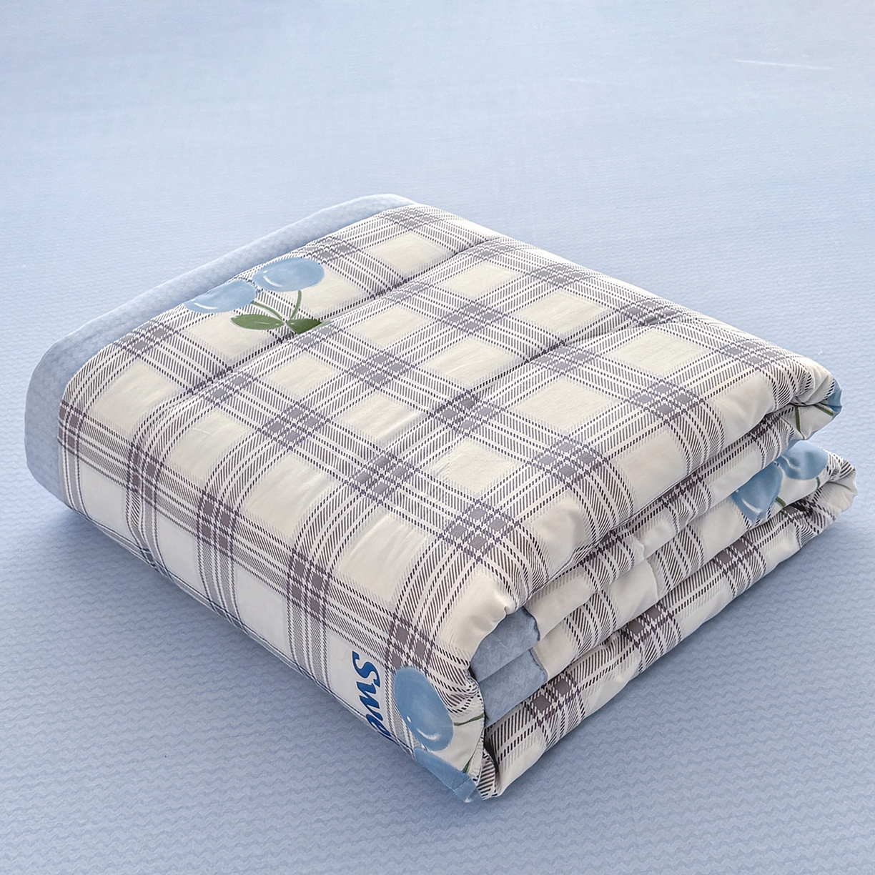 91家纺网 家纺一手货源 找家纺 寝美资家居 2026新款A类里外全棉夏凉被四件套-风格一 花趣格