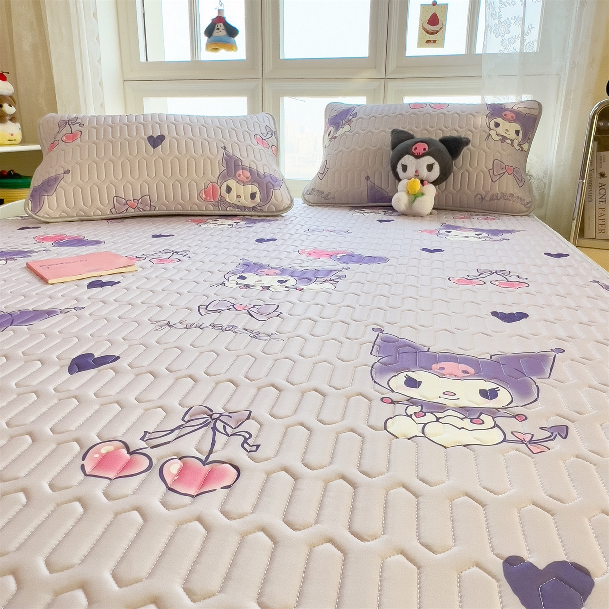 91家纺网 家纺一手货源 找家纺 兄弟坊 2026新款正版授权卡通乳胶凉席软凉席席子 甜心库洛米