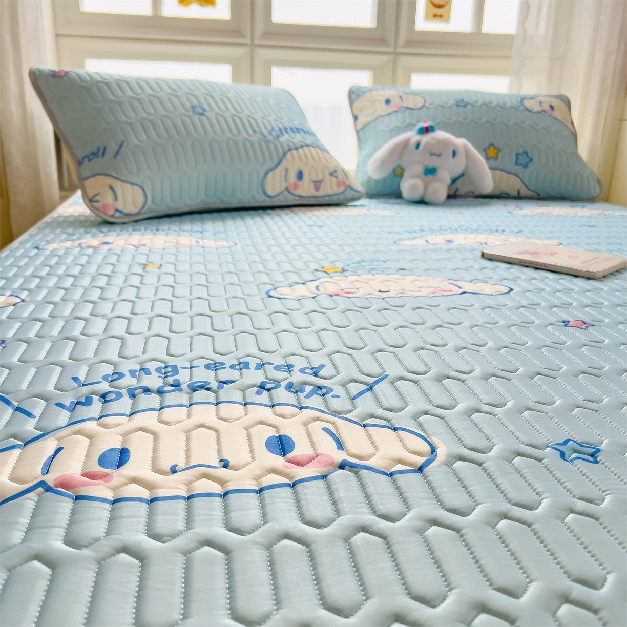 91家纺网 家纺一手货源 找家纺 兄弟坊 2026新款正版授权卡通乳胶凉席软凉席席子 呆萌玉桂狗