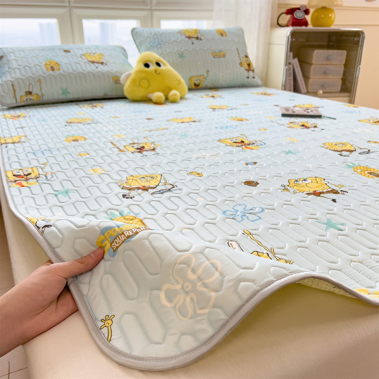 91家纺网 家纺一手货源 找家纺 兄弟坊 2026新款正版授权卡通乳胶凉席软凉席席子 海绵世界