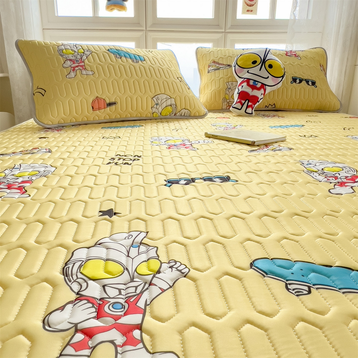 91家纺网 家纺一手货源 找家纺 兄弟坊 2026新款正版授权卡通乳胶凉席软凉席席子 阳光奥特