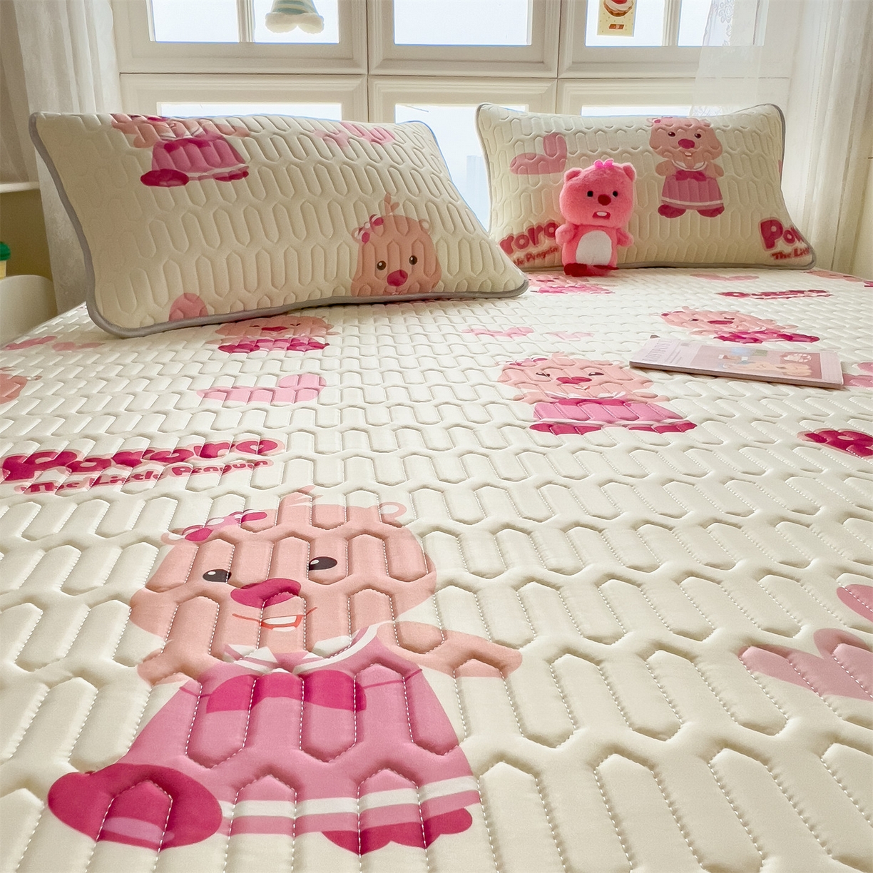 91家纺网 家纺一手货源 找家纺 兄弟坊 2026新款正版授权卡通乳胶凉席软凉席席子 露比