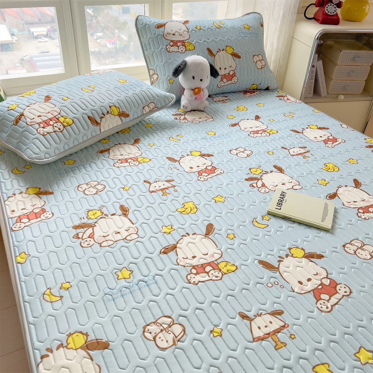 91家纺网 家纺一手货源 找家纺 兄弟坊 2026新款正版授权卡通乳胶凉席软凉席席子 帕恰小狗