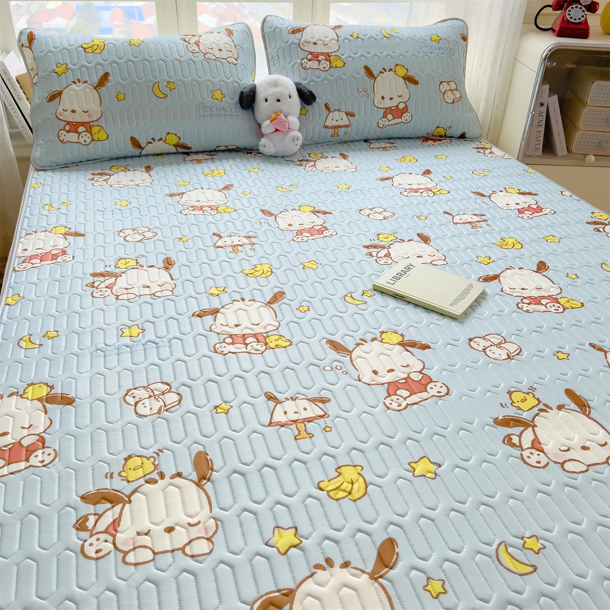 91家纺网 家纺一手货源 找家纺 兄弟坊 2026新款正版授权卡通乳胶凉席软凉席席子 帕恰小狗