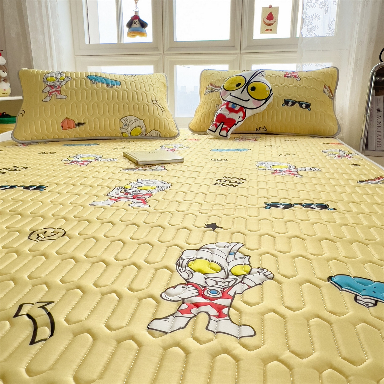 91家纺网 家纺一手货源 找家纺 兄弟坊 2026新款正版授权卡通乳胶凉席软凉席席子 阳光奥特