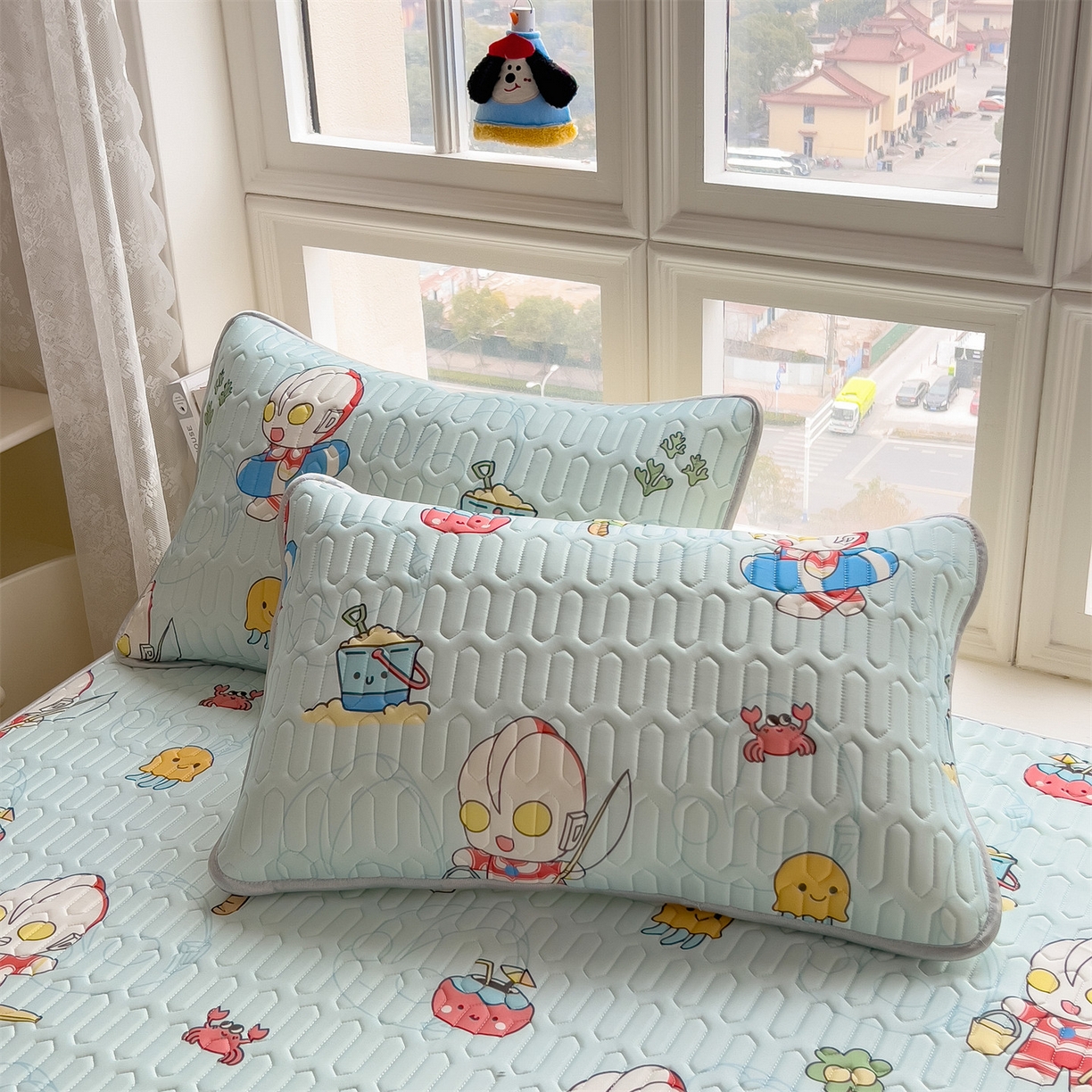 91家纺网 家纺一手货源 找家纺 兄弟坊 2026新款正版授权卡通乳胶凉席软凉席席子 夏日奥特