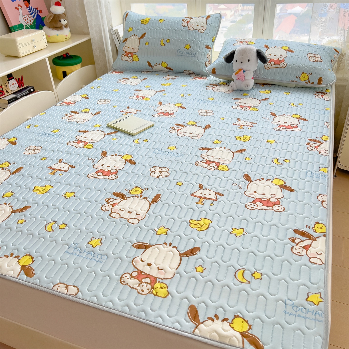 91家纺网 家纺一手货源 找家纺 兄弟坊 2026新款正版授权卡通乳胶凉席软凉席席子 帕恰小狗