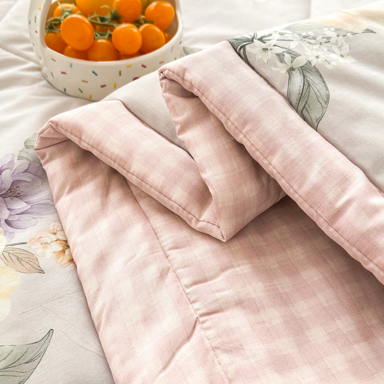 91家纺网 家纺一手货源 找家纺 寝美资家居 2026新款A类里外全棉夏凉被四件套-风格一 晚风