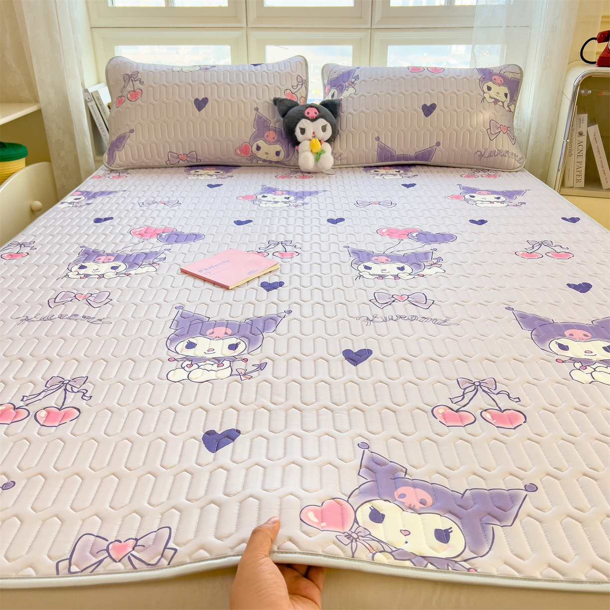 91家纺网 家纺一手货源 找家纺 兄弟坊 2026新款正版授权卡通乳胶凉席软凉席席子 甜心库洛米