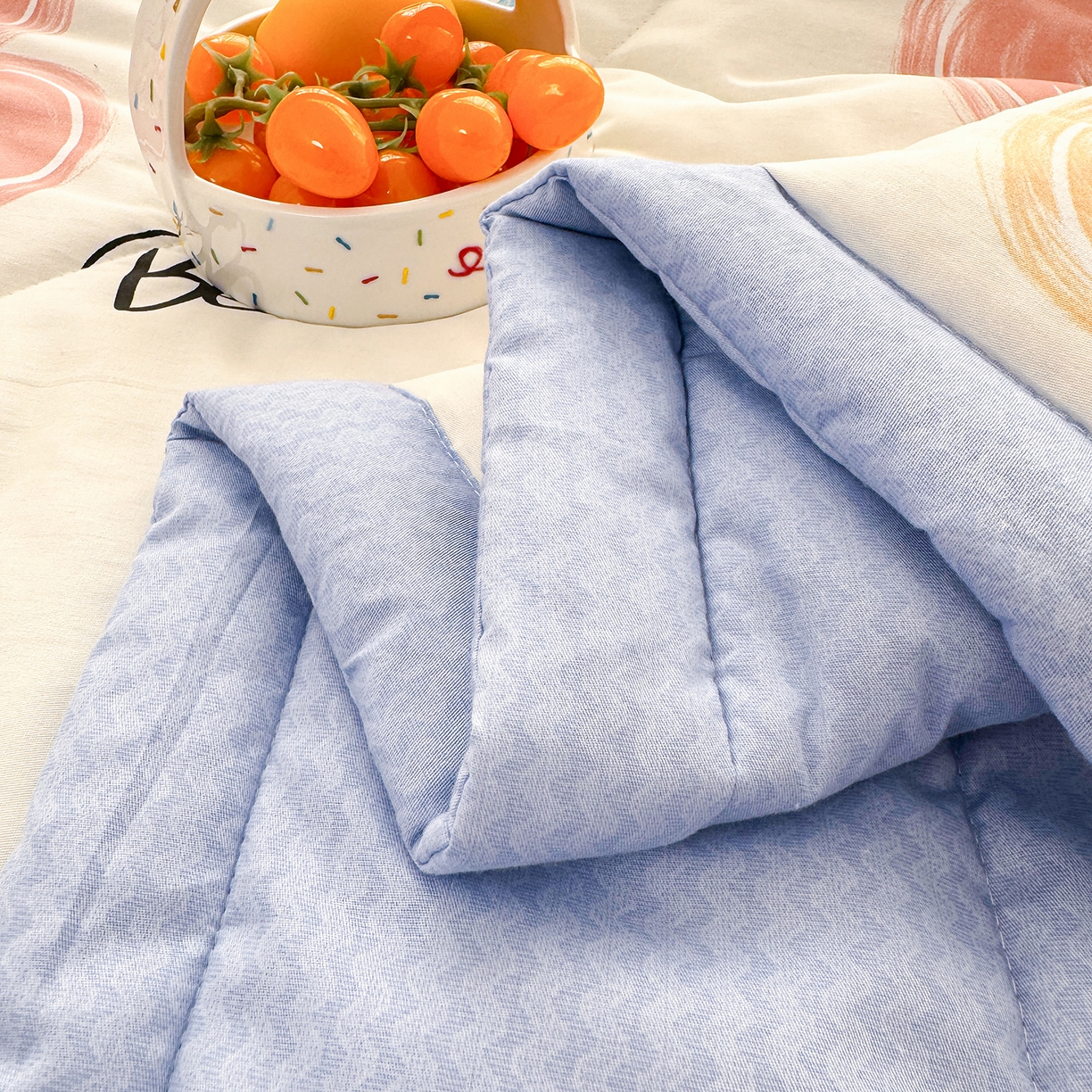 91家纺网 家纺一手货源 找家纺 寝美资家居 2026新款A类里外全棉夏凉被四件套-风格一 春夕集