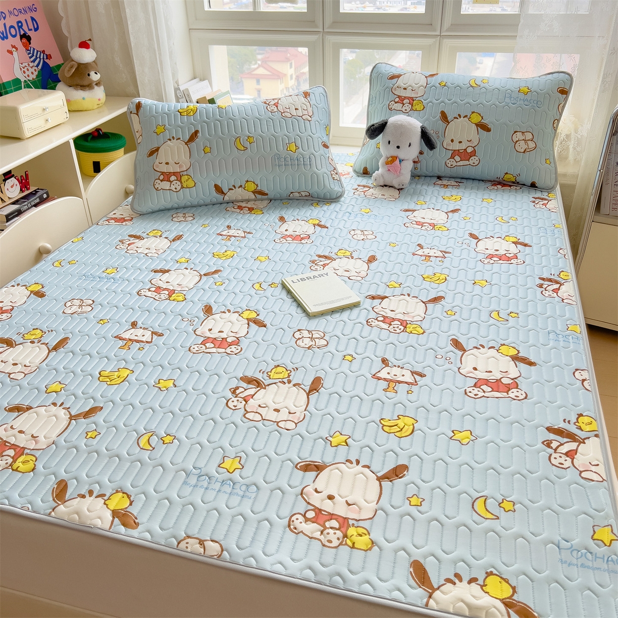 91家纺网 家纺一手货源 找家纺 兄弟坊 2026新款正版授权卡通乳胶凉席软凉席席子 帕恰小狗