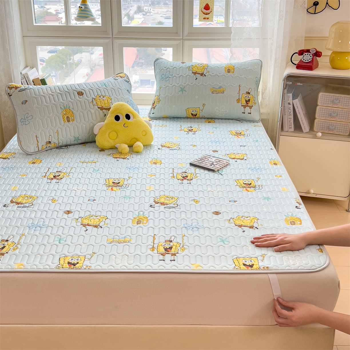 91家纺网 家纺一手货源 找家纺 兄弟坊 2026新款正版授权卡通乳胶凉席软凉席席子 海绵世界