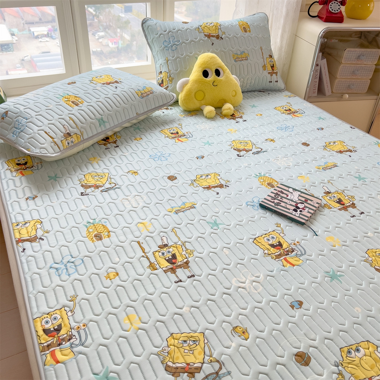 91家纺网 家纺一手货源 找家纺 兄弟坊 2026新款正版授权卡通乳胶凉席软凉席席子 海绵世界