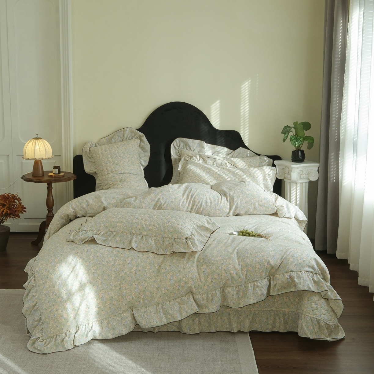 91家纺网 家纺一手货源 找家纺 （总）庭笙 2025新款加厚牛奶绒8斤/9斤纯色蓄热保暖四件套-米莱