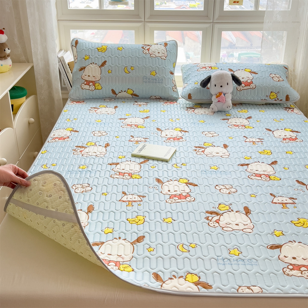 91家纺网 家纺一手货源 找家纺 兄弟坊 2026新款正版授权卡通乳胶凉席软凉席席子 帕恰小狗