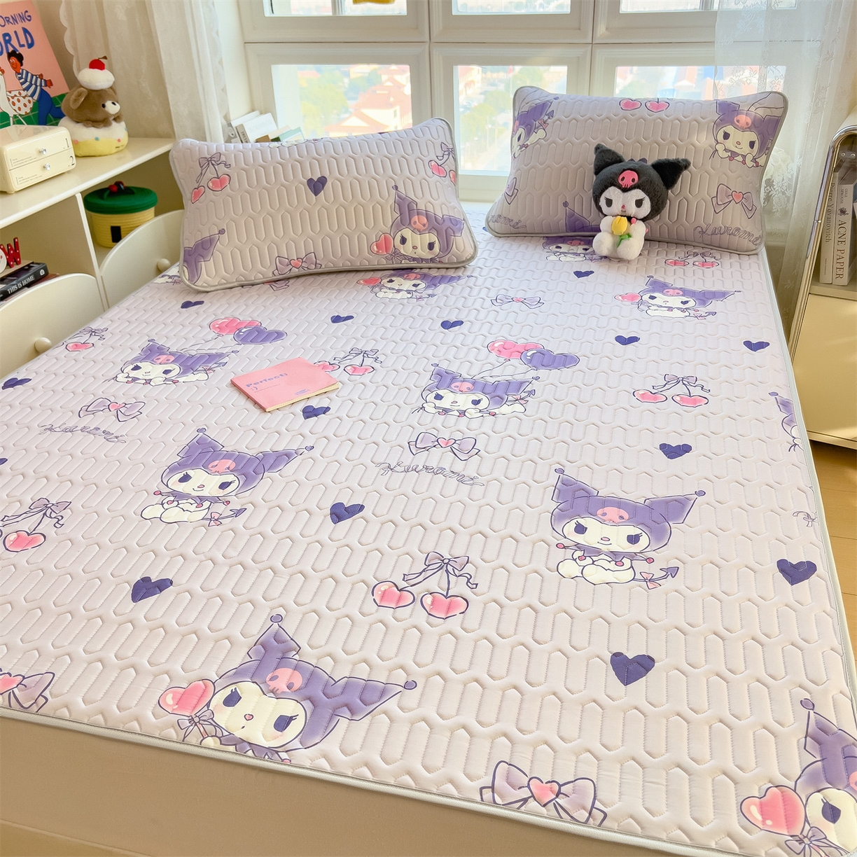 91家纺网 家纺一手货源 找家纺 兄弟坊 2026新款正版授权卡通乳胶凉席软凉席席子 甜心库洛米