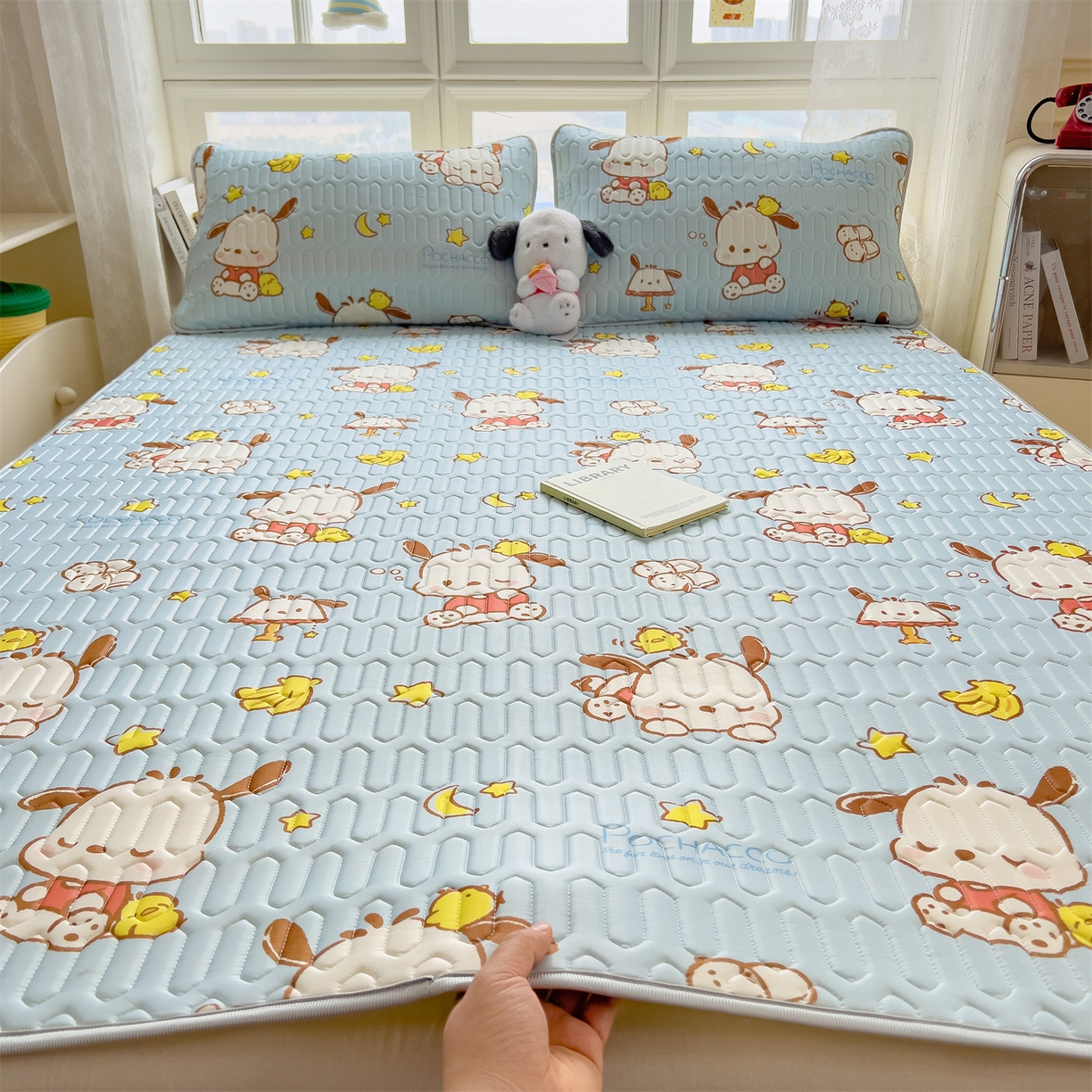 91家纺网 家纺一手货源 找家纺 兄弟坊 2026新款正版授权卡通乳胶凉席软凉席席子 帕恰小狗