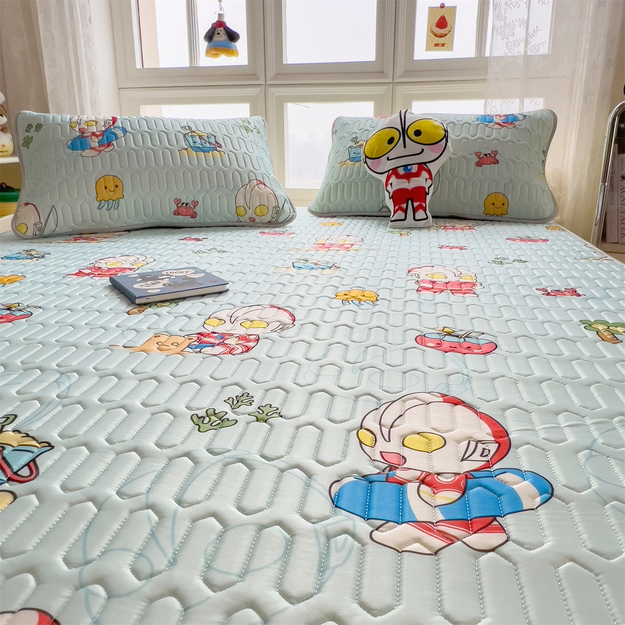 91家纺网 家纺一手货源 找家纺 兄弟坊 2026新款正版授权卡通乳胶凉席软凉席席子 夏日奥特