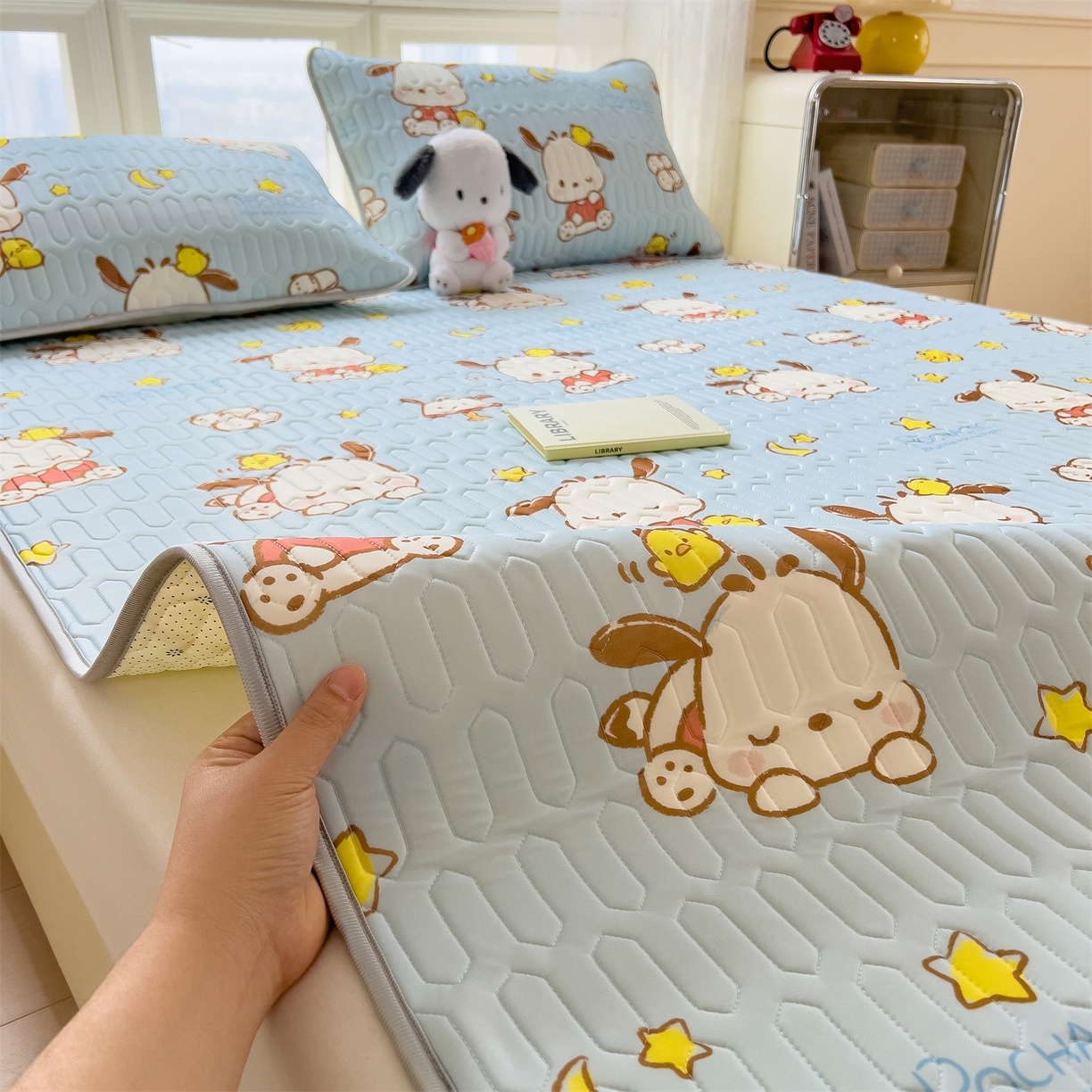 91家纺网 家纺一手货源 找家纺 兄弟坊 2026新款正版授权卡通乳胶凉席软凉席席子 帕恰小狗