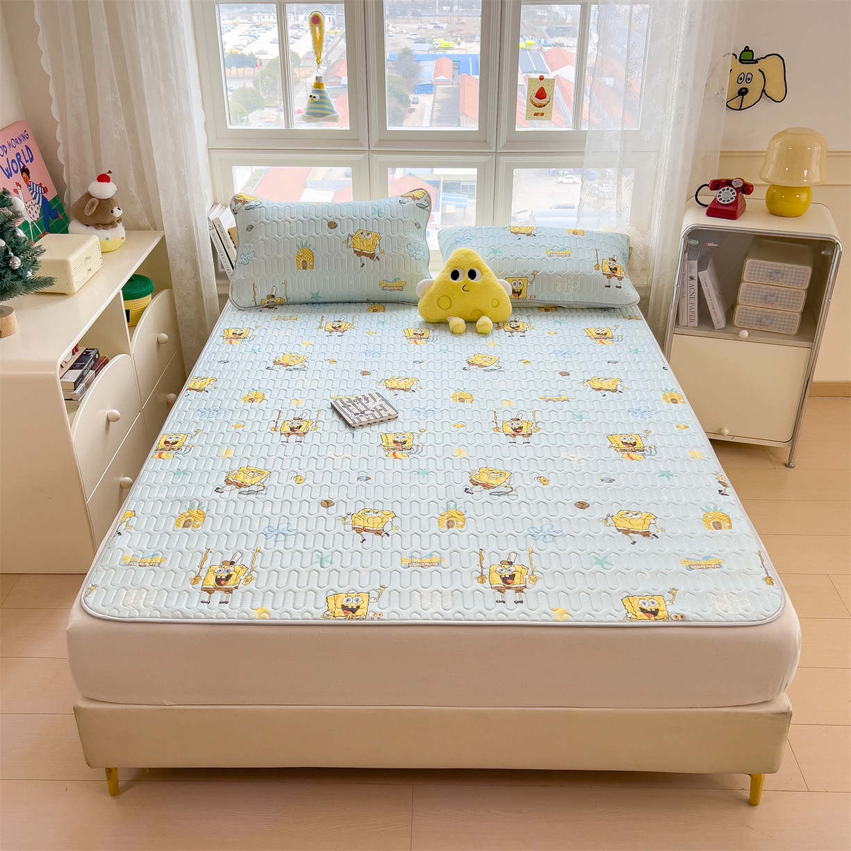 91家纺网 家纺一手货源 找家纺 兄弟坊 2026新款正版授权卡通乳胶凉席软凉席席子 海绵世界