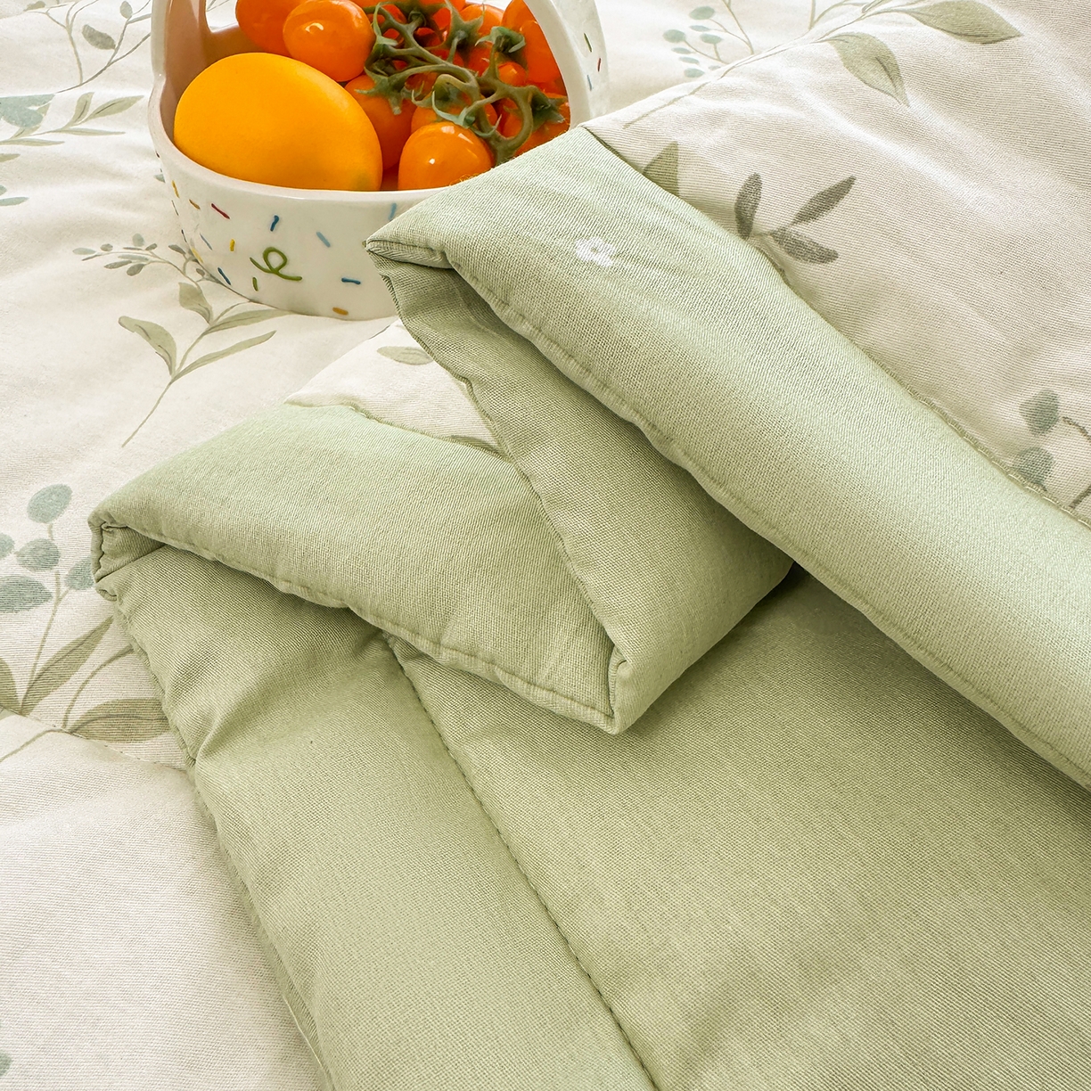 91家纺网 家纺一手货源 找家纺 寝美资家居 2026新款A类里外全棉夏凉被四件套-风格一 春日落樱