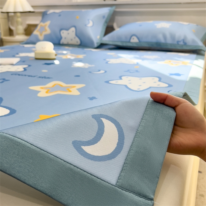 91家纺网 家纺一手货源 找家纺 布凡家居 2026新款卡通冰丝印花凉席 星梦奇缘