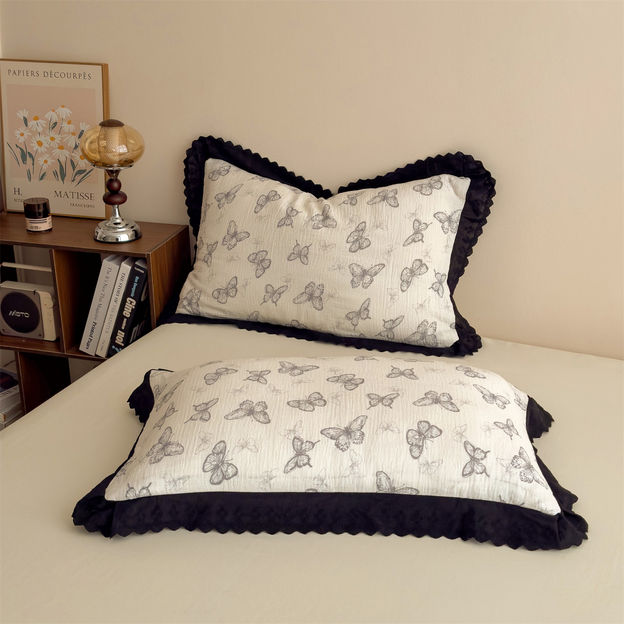 91家纺网 家纺一手货源 找家纺 兄弟坊 2026新款A类美拉德全棉韩版皱皱纱花边大豆夏被夏凉被空调被午睡被 皱皱纱花边款-梦幻蝴蝶