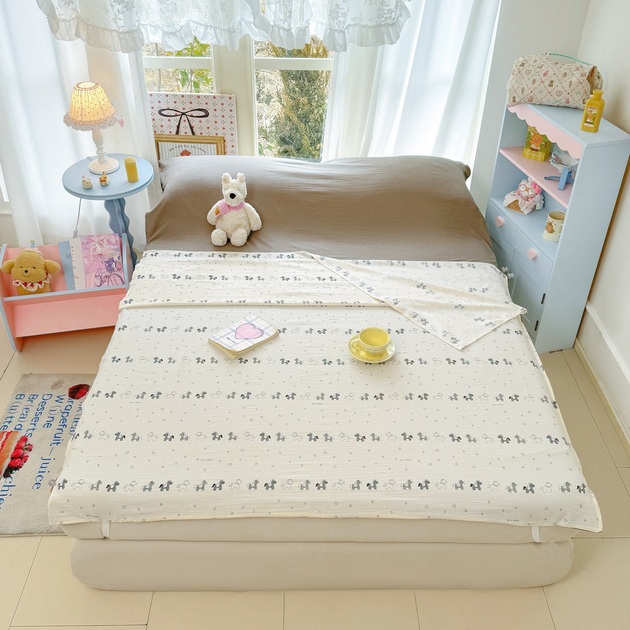 91家纺网 家纺一手货源 找家纺 （总）Sweet dreams甜梦 2026新款A类皱皱双层纱小清新酒店一体式旅行睡袋