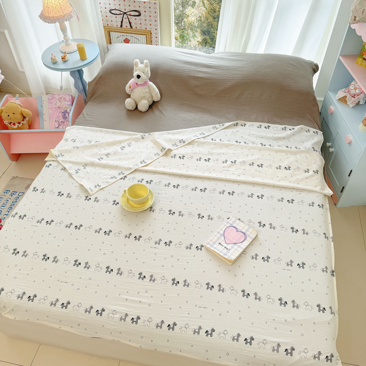 91家纺网 家纺一手货源 找家纺 （总）Sweet dreams甜梦 2026新款A类皱皱双层纱小清新酒店一体式旅行睡袋