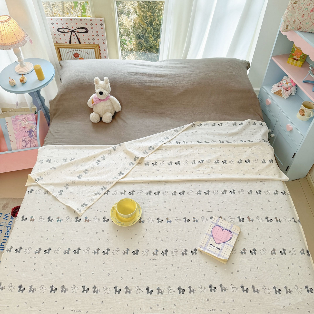 91家纺网 家纺一手货源 找家纺 （总）Sweet dreams甜梦 2026新款A类皱皱双层纱小清新酒店一体式旅行睡袋