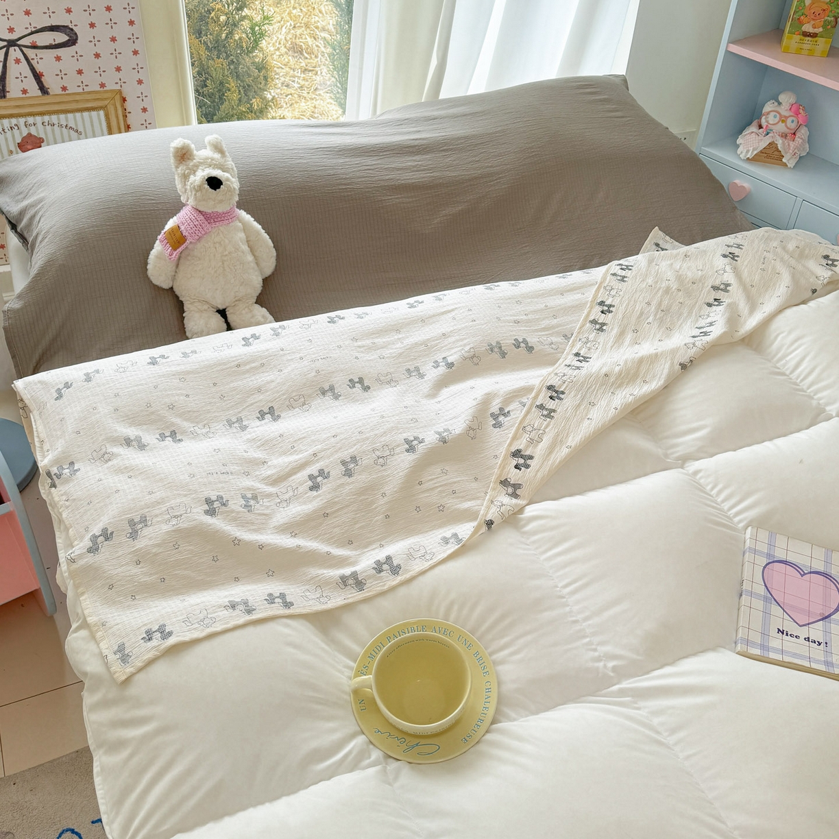 91家纺网 家纺一手货源 找家纺 （总）Sweet dreams甜梦 2026新款A类皱皱双层纱小清新酒店一体式旅行睡袋