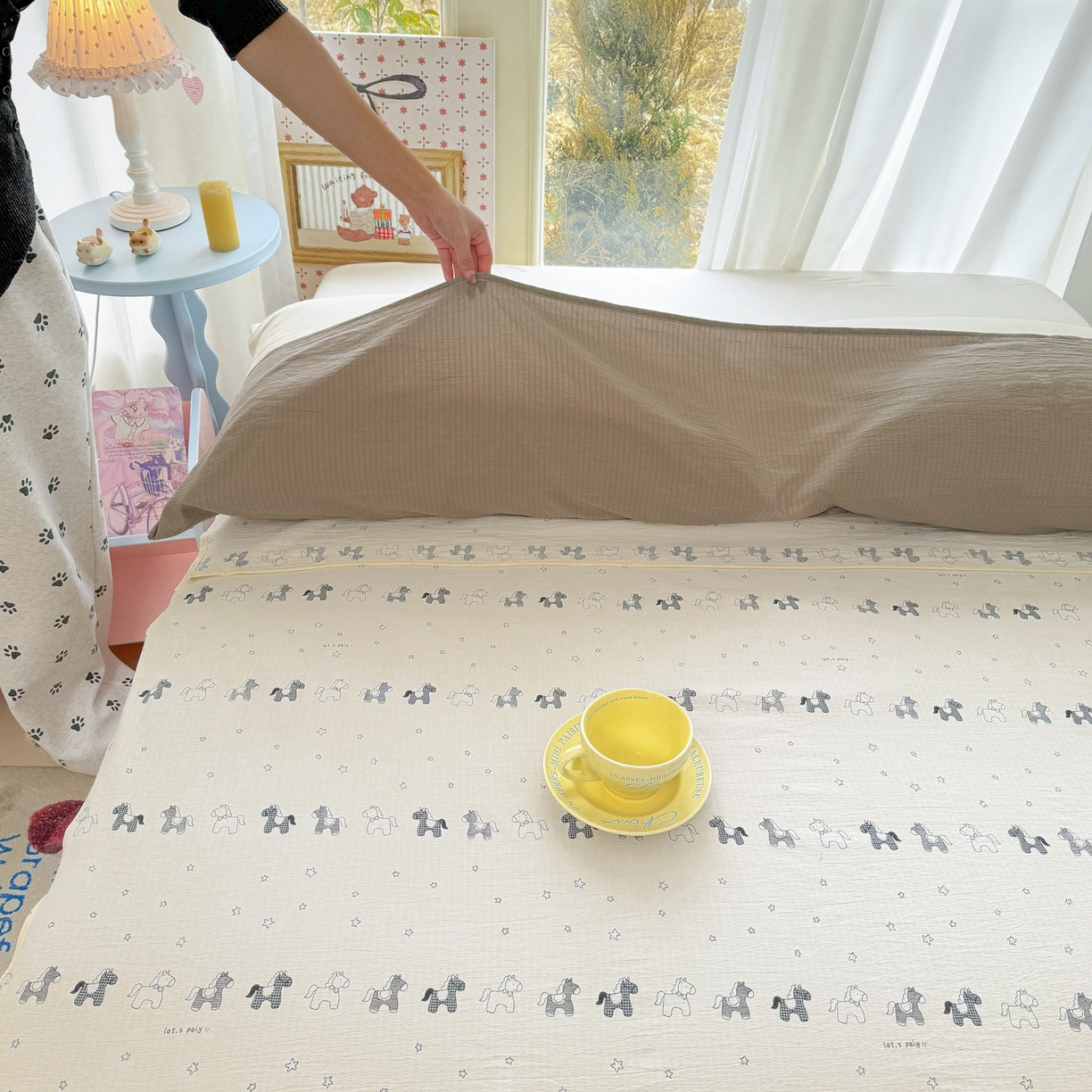 91家纺网 家纺一手货源 找家纺 （总）Sweet dreams甜梦 2026新款A类皱皱双层纱小清新酒店一体式旅行睡袋