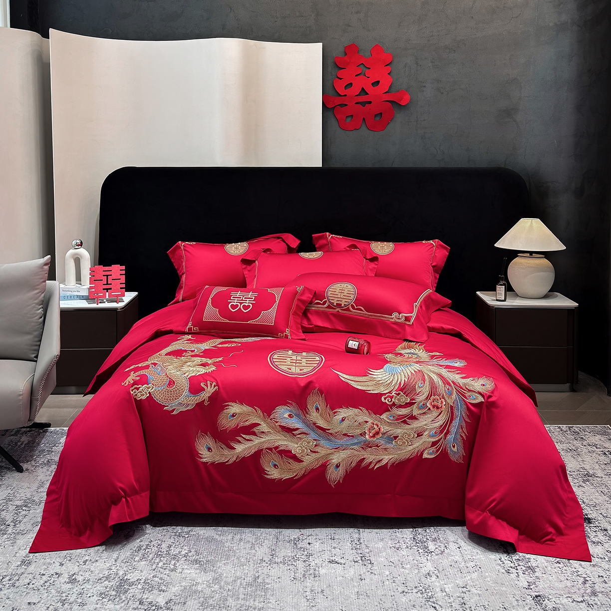 91家纺网 家纺一手货源 找家纺 （总）星蕴家纺 2026新款高档全棉婚庆四件套