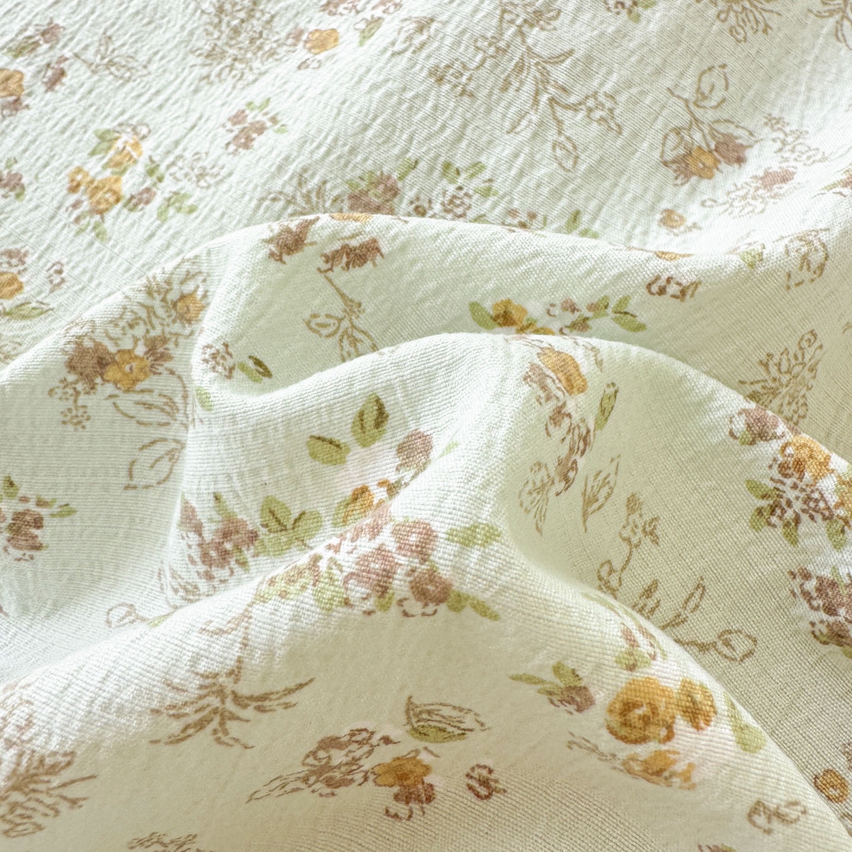 91家纺网 家纺一手货源 找家纺 Sweet dreams甜梦 2026新款A类皱皱双层纱小清新酒店一体式旅行睡袋 黄色小碎花