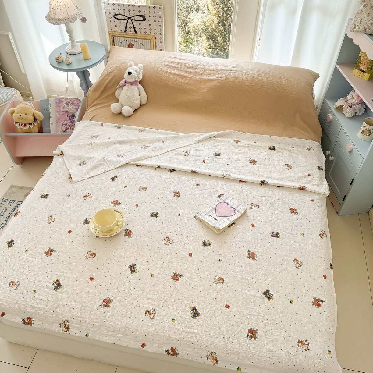 91家纺网 家纺一手货源 找家纺 Sweet dreams甜梦 2026新款A类皱皱双层纱小清新酒店一体式旅行睡袋 马上有钱