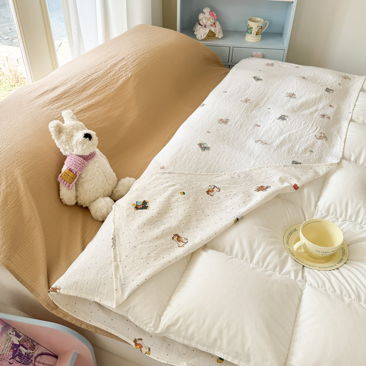 91家纺网 家纺一手货源 找家纺 Sweet dreams甜梦 2026新款A类皱皱双层纱小清新酒店一体式旅行睡袋 马上有钱