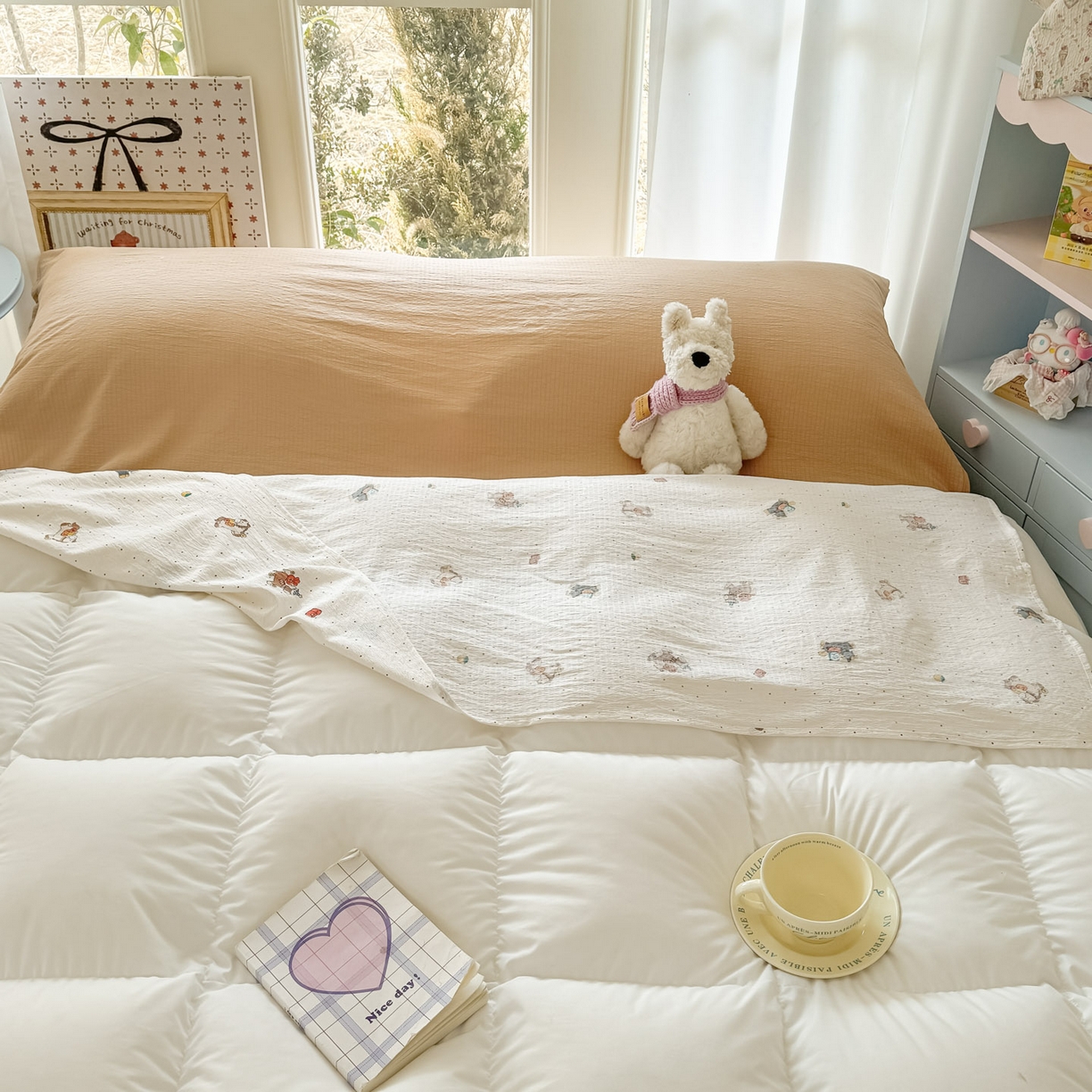 91家纺网 家纺一手货源 找家纺 Sweet dreams甜梦 2026新款A类皱皱双层纱小清新酒店一体式旅行睡袋 马上有钱