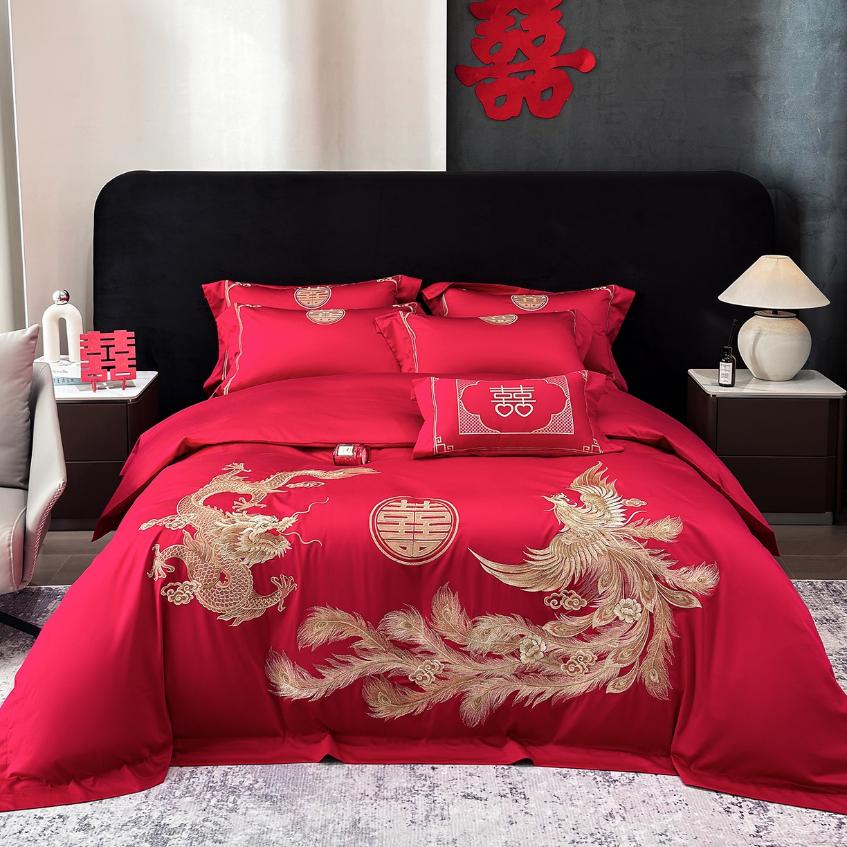 91家纺网 家纺一手货源 找家纺 （总）星蕴家纺 2026新款高档全棉婚庆四件套