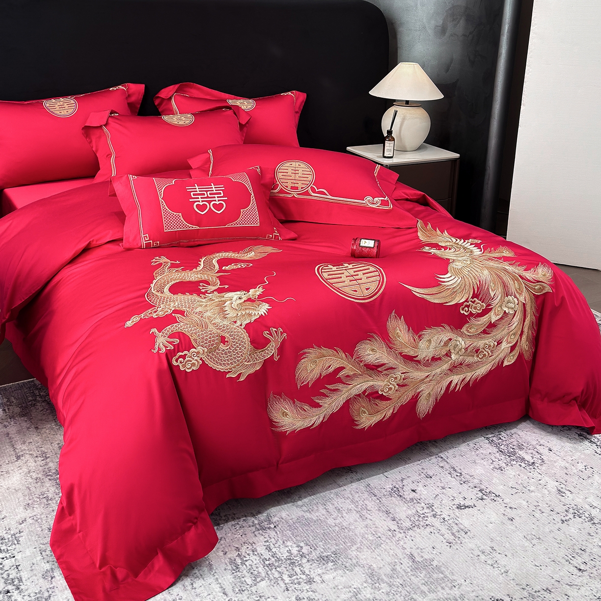 91家纺网 家纺一手货源 找家纺 （总）星蕴家纺 2026新款高档全棉婚庆四件套