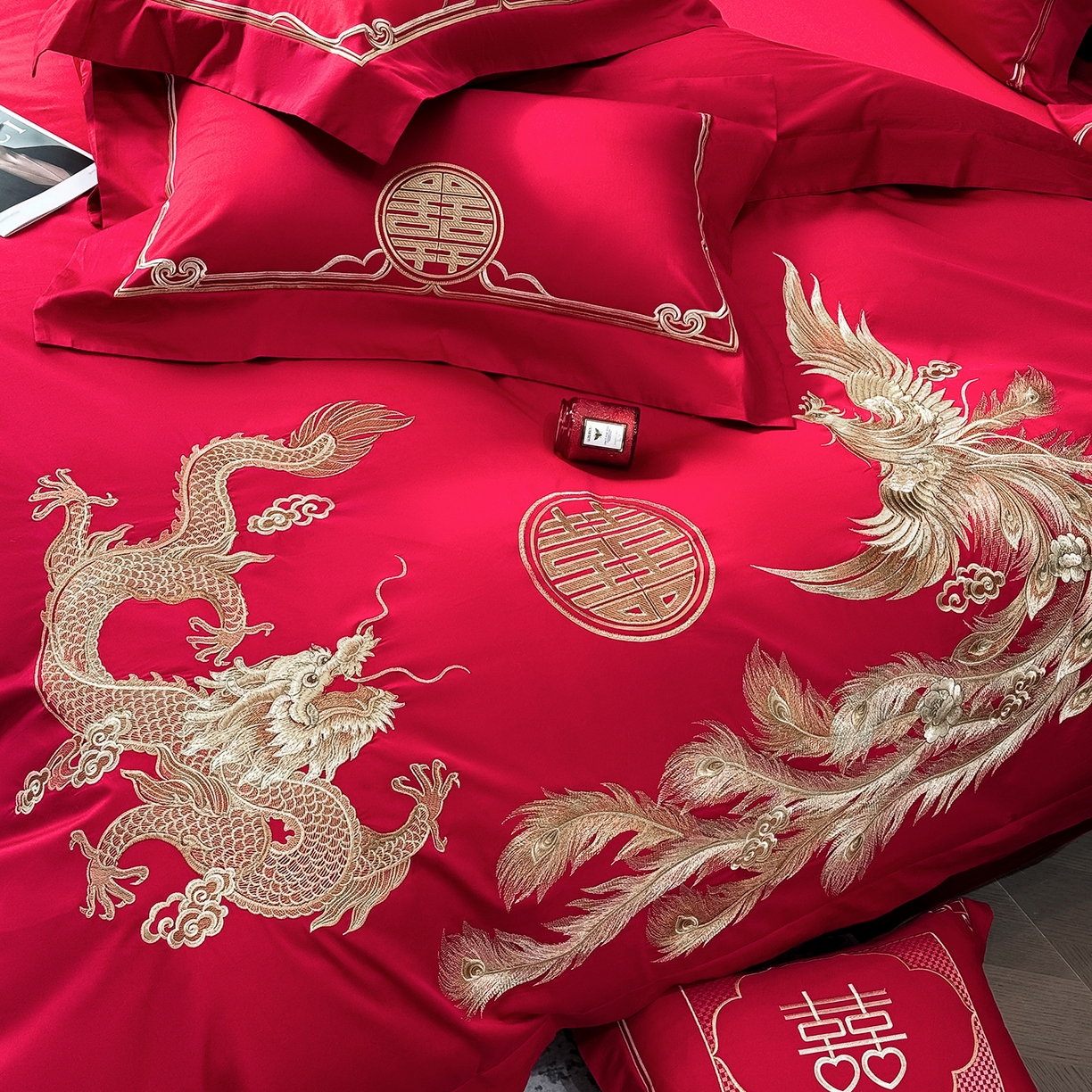 91家纺网 家纺一手货源 找家纺 （总）星蕴家纺 2026新款高档全棉婚庆四件套