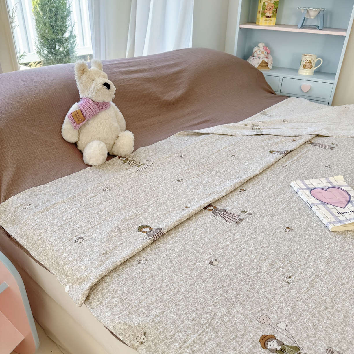 91家纺网 家纺一手货源 找家纺 Sweet dreams甜梦 2026新款A类皱皱双层纱小清新酒店一体式旅行睡袋 田园姑娘