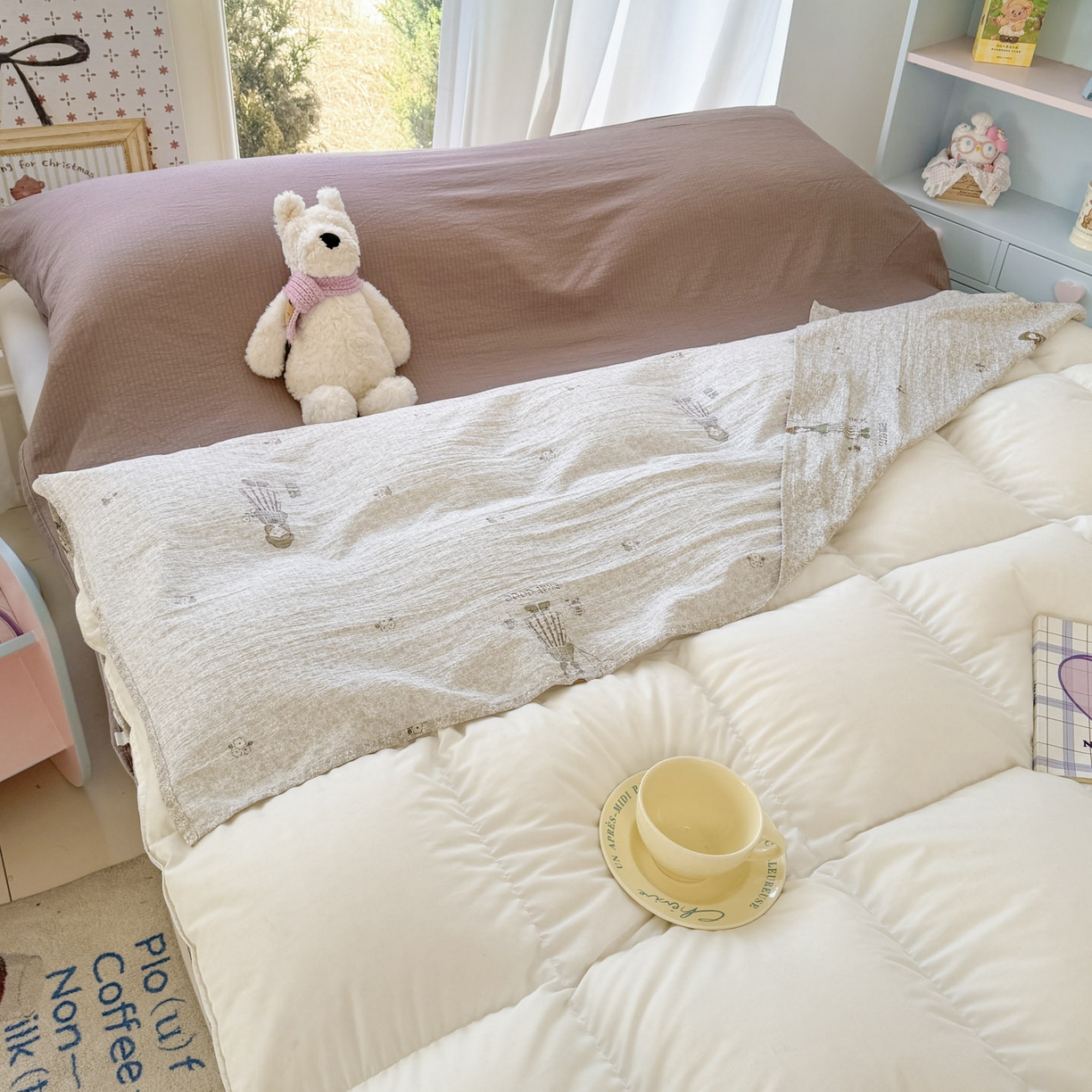 91家纺网 家纺一手货源 找家纺 Sweet dreams甜梦 2026新款A类皱皱双层纱小清新酒店一体式旅行睡袋 田园姑娘