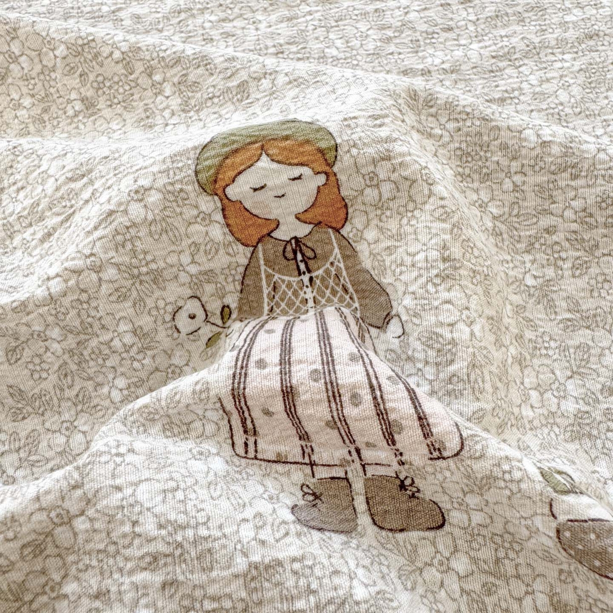 91家纺网 家纺一手货源 找家纺 Sweet dreams甜梦 2026新款A类皱皱双层纱小清新酒店一体式旅行睡袋 田园姑娘