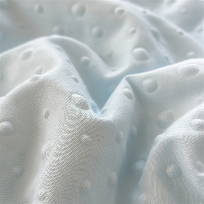 91家纺网 家纺一手货源 找家纺 布凡家居 2026新款四层纱按摩豆豆被泡泡夏被子被芯 小花-天空蓝